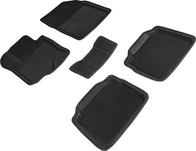 Коврики Seintex 3D EVA Соты для салона Suzuki SX4 II 2013-2026 ЧЕРНЫЕ. Артикул 95445