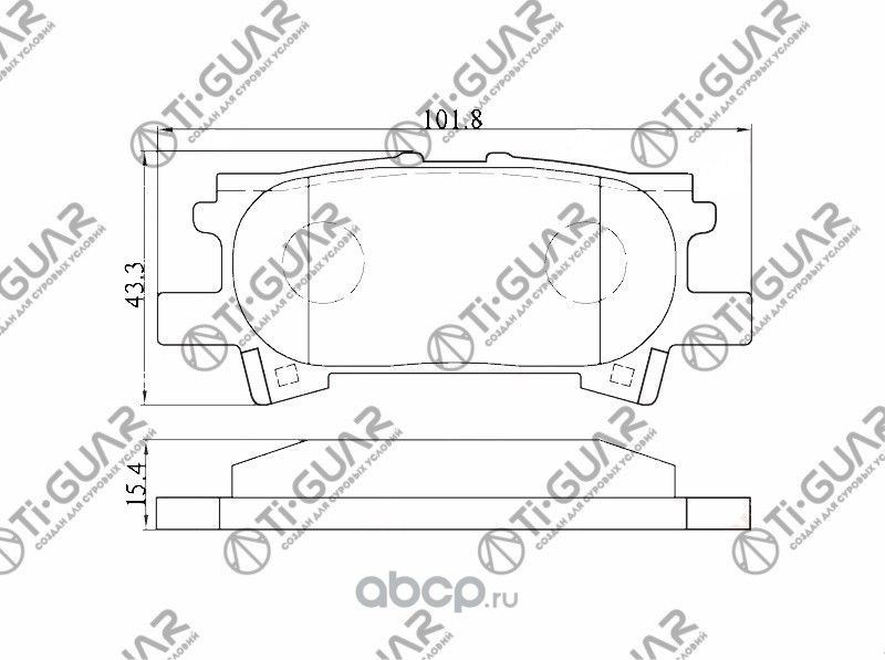 Тормозные колодки (TI-Guar). Артикул TG688