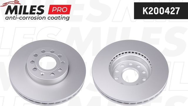 Тормозной диск Miles передний для Skoda Octavia A7 2012-2019. Артикул K200427