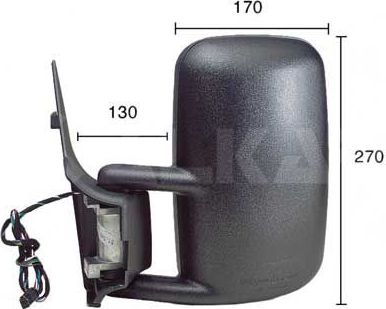 Зеркало боковое Alkar левое для Volkswagen LT II 1996-1999. Артикул 9225910