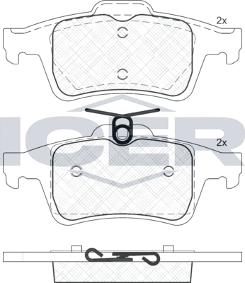 Тормозные колодки Icer задние для Mazda 3 II (BL) 2008-2014. Артикул 181825