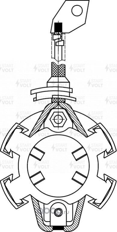 Узел щеточный стартера StartVOLT. Артикул VBS 0105