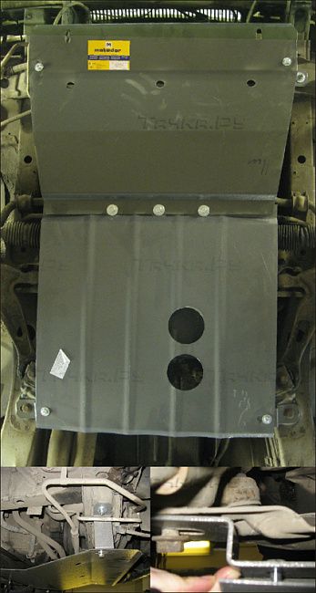 Защита Мотодор для картера, КПП Volvo 740-760 1984-1989. Артикул 02603