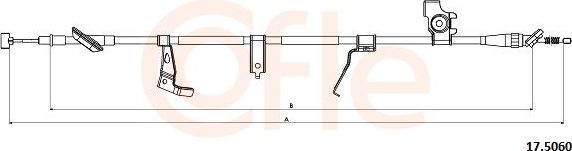 Трос ручника (тросик ручного тормоза) Cofle. Артикул 92.17.5060