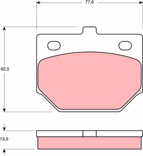 Тормозные колодки TRW передние для Daihatsu Charade I 1978-1981. Артикул GDB187