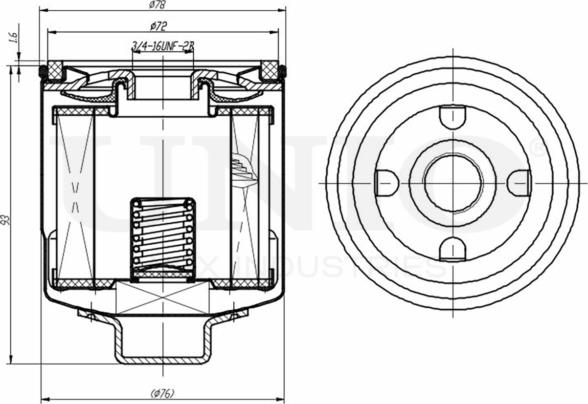 Фильтр масляный (Unio). Артикул FLT-20031