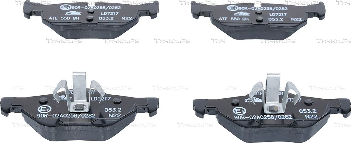 Тормозные колодки ATE Ceramic задние для BMW 3 V (E90/E91/E92/E93) 2004-2013. Артикул 13.0470-7217.2