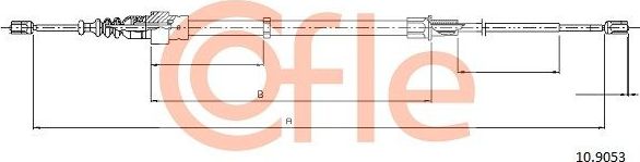 Трос ручника (тросик ручного тормоза) Cofle. Артикул 10.9053