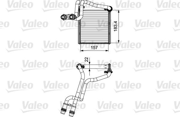 Радиатор отопителя (печки) Valeo (алюминий). Артикул 811536
