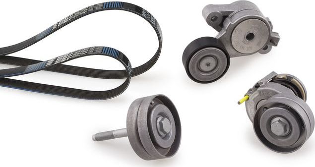 Приводной ремень поликлиновой с роликами (комплект) Gates Micro-V® для Volkswagen Eos I 2008-2015. Артикул K066PK1700