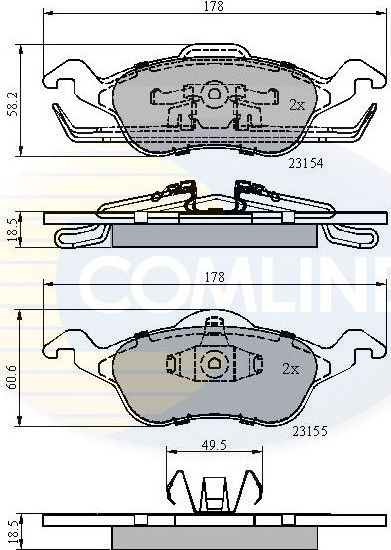 Тормозные колодки Comline Comline. Артикул CBP0490