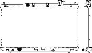 Радиатор охлаждения двигателя Sakura. Артикул 3211-8529