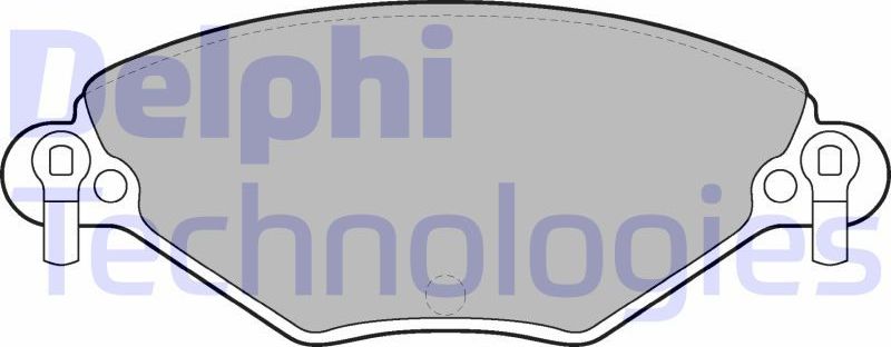 Тормозные колодки Delphi (Low-Metallic). Артикул LP1654