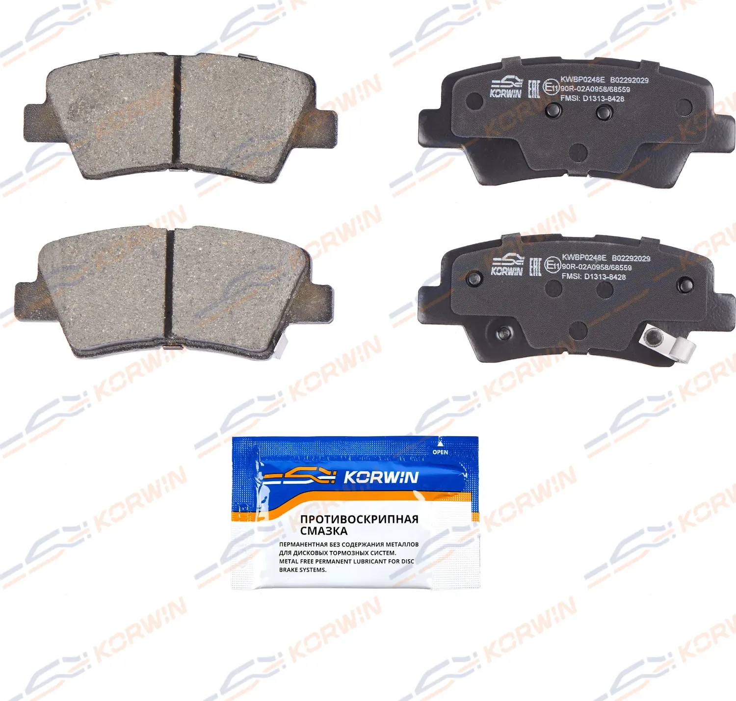 Колодки тормозные зад. ECOLine. Hyundai i40 11-/Sonata (NF) 05-/Kia Optima 10 (Korwin) Korwin. Артикул KWBP0248E