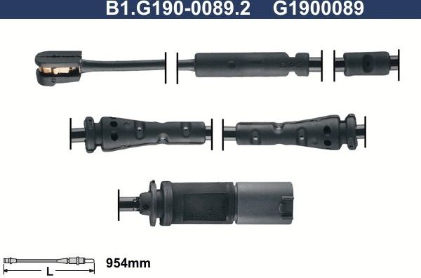 Датчик износа тормозных колодок  Galfer. Артикул B1.G190-0089.2