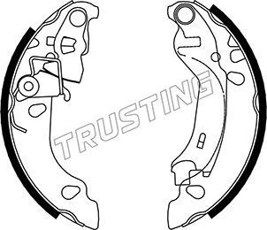 Тормозные колодки Trusting задние для Fiat Panda II 2003-2013. Артикул 034.107
