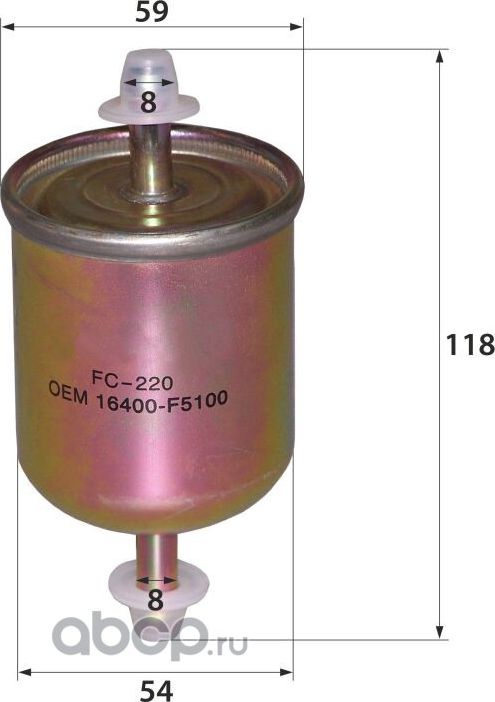FC-220 16400-F5100 (фильтр топливный) (RB-Exide). Артикул FC220