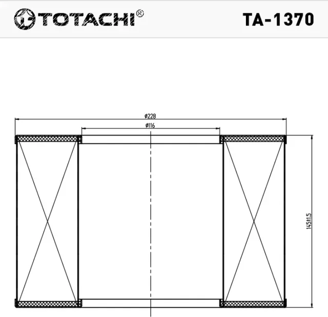 TOTACHI TA-1370 A-147 17801-68020 MANN C 22 212 Totachi. Артикул TA1370