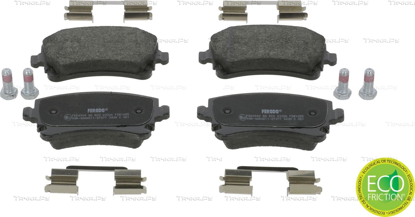 Тормозные колодки Ferodo Premier Eco Friction задние для Bentley Continental Flying Spur 2008-2013. Артикул FDB1655