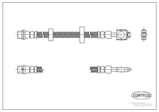 Тормозной шланг Corteco передний для Volkswagen Lupo 1999-2005. Артикул 19032414