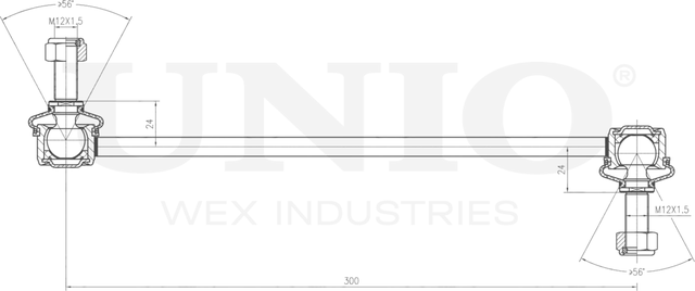 Тяга/стойка стабилизатора (Unio). Артикул SSP-50287