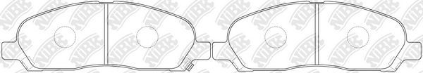 Тормозные колодки NiBK передние для Mitsubishi Space Runner II 1999-2003. Артикул PN3419