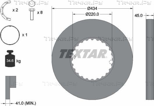 Тормозной диск Textar. Артикул 93272100