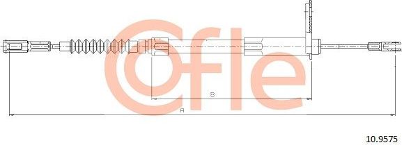 Трос ручника (тросик ручного тормоза) Cofle задний правый для Mercedes-Benz S-Класс III (W140) 1991-1999. Артикул 92.10.9575