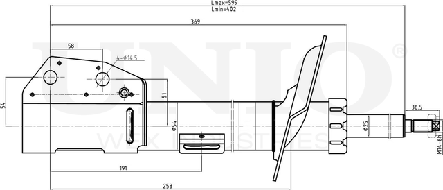 Амортизатор подвески (Unio). Артикул SAB-10220