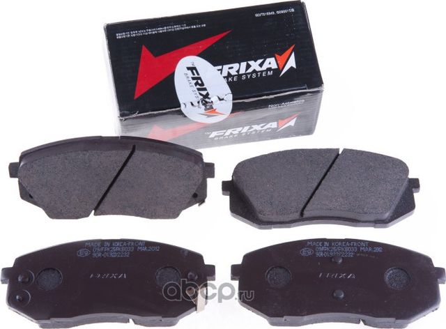Колодки тормозные KIA Sportage (05-), Carens (06-) передние (4шт.) FRIXA. Артикул FPK25