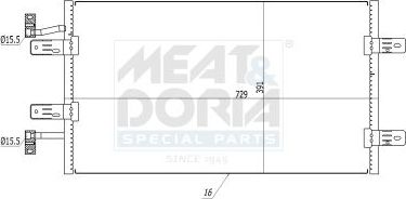Радиатор кондиционера (конденсатор) Meat & Doria. Артикул 991177