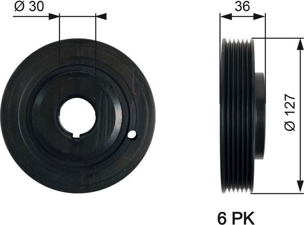 Шкив коленвала Gates DriveAlign®. Артикул TVD1097