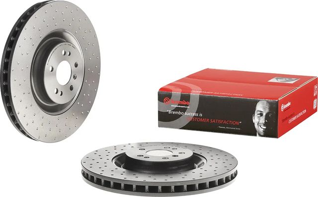 Тормозной диск Brembo UV Coated передний для Mercedes-Benz M-Класс II (W164) 2006-2011. Артикул 09.C942.11