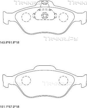 Тормозные колодки Asimco. Артикул KD6776