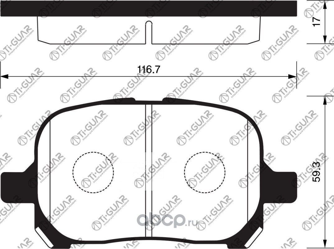 Тормозные колодки (TI-Guar). Артикул TG465C