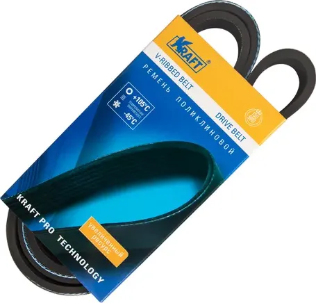 Ремень поликлиновой 6PK1230 ГАЗ-3110, 3302 без ГУР (Kraft). Артикул KT685661