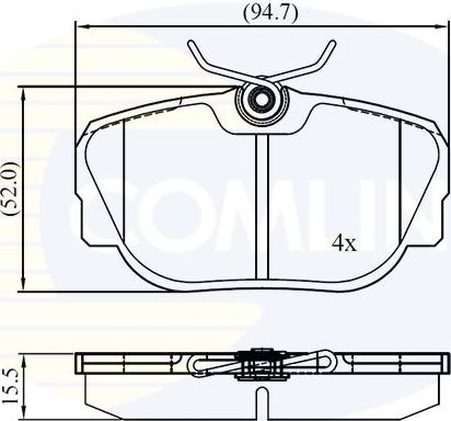 Тормозные колодки Comline Comline. Артикул CBP01093
