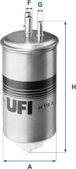 Топливный фильтр UFI. Артикул 24.116.00