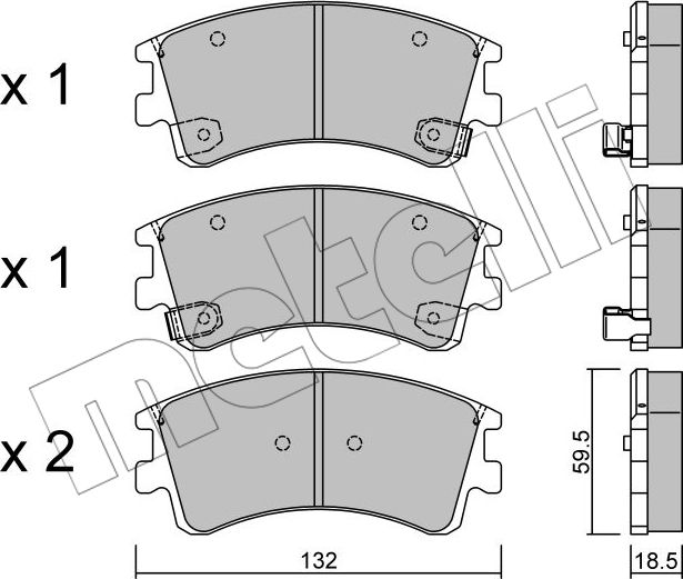 Тормозные колодки Metelli. Артикул 22-0476-0