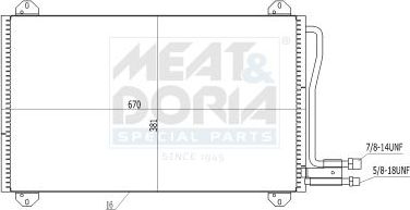 Радиатор кондиционера (конденсатор) Meat & Doria. Артикул 991063