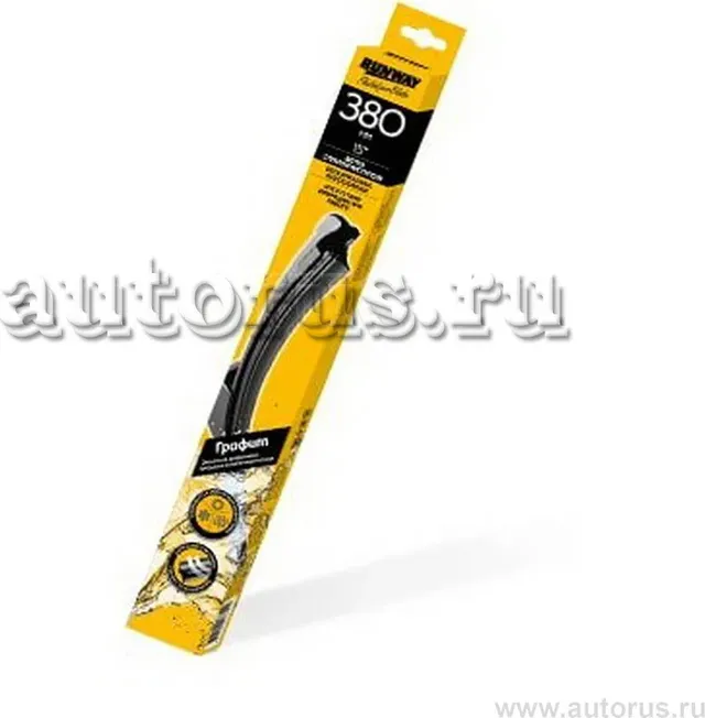 Щетка стеклоочистителя 400мм (16) бескаркасная с графитовым покрытием  (Runway). Артикул rw-16g