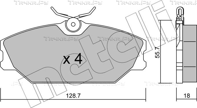 Тормозные колодки Metelli. Артикул 22-0142-2