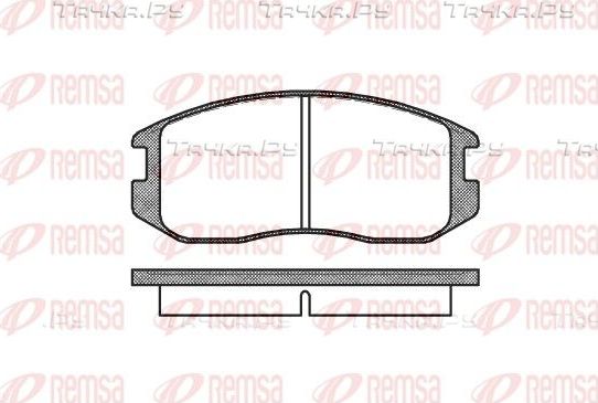 Тормозные колодки Remsa передние для Mitsubishi Mirage IV 1991-1995. Артикул 0357.00