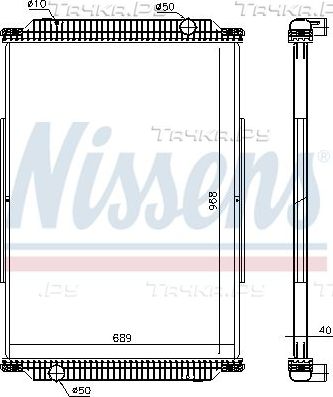 Радиатор охлаждения двигателя Nissens. Артикул 637870