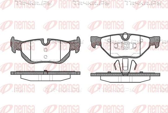 Тормозные колодки Remsa задние для BMW 1 I (E81/E82/E87/E88) 2004-2011. Артикул 1145.00