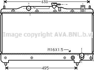 Радиатор охлаждения двигателя AVA для Toyota Avensis I 1997-2000. Артикул TO2239