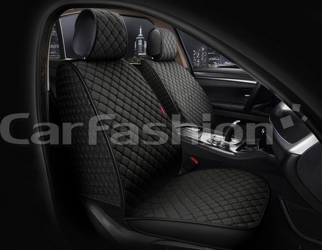 Накидки универсальные CarFashion Cube Front для авто, цвет Черный/Черный/Черный. Артикул 26166
