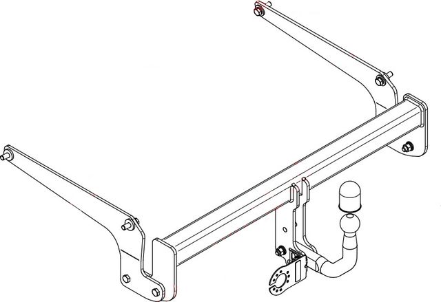 Фаркоп Steinhof для Toyota Camry 70 (V70, XV70) седан (XV70) 2017-2026. Артикул T-154