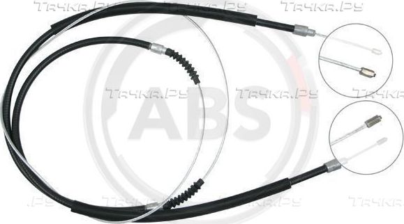 Трос ручника (тросик ручного тормоза) ABS. Артикул K12116