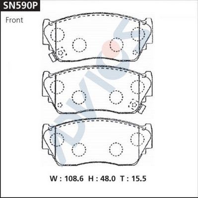 Тормозные колодки Advics. Артикул SN590P